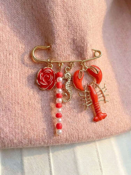 Coastal Chic Lobster Brooch