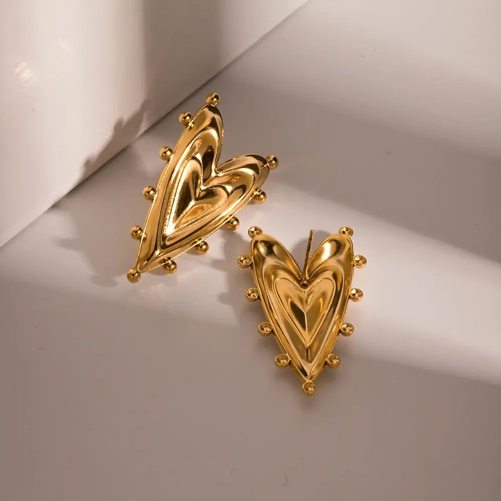 Spark Heart Studs