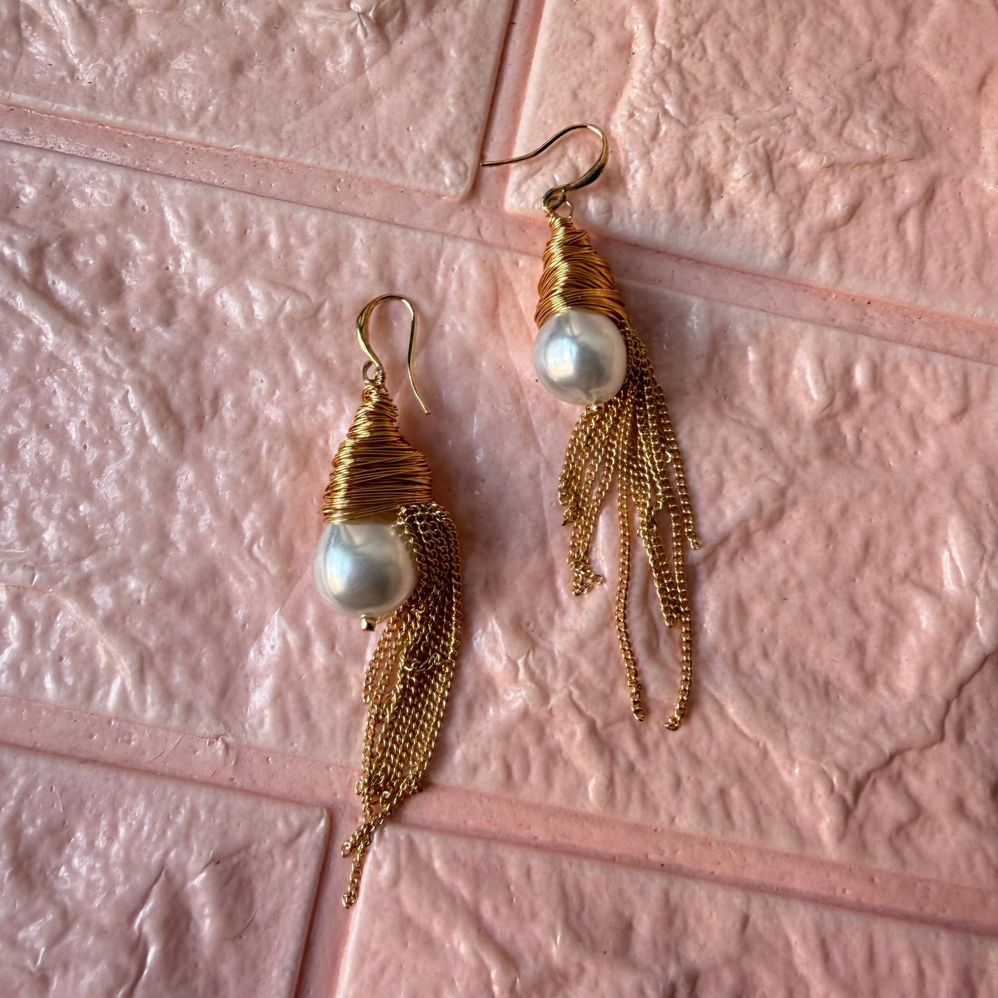Pearl Tassel Earrings