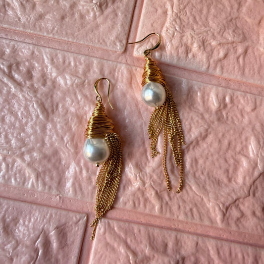 Pearl Tassel Earrings
