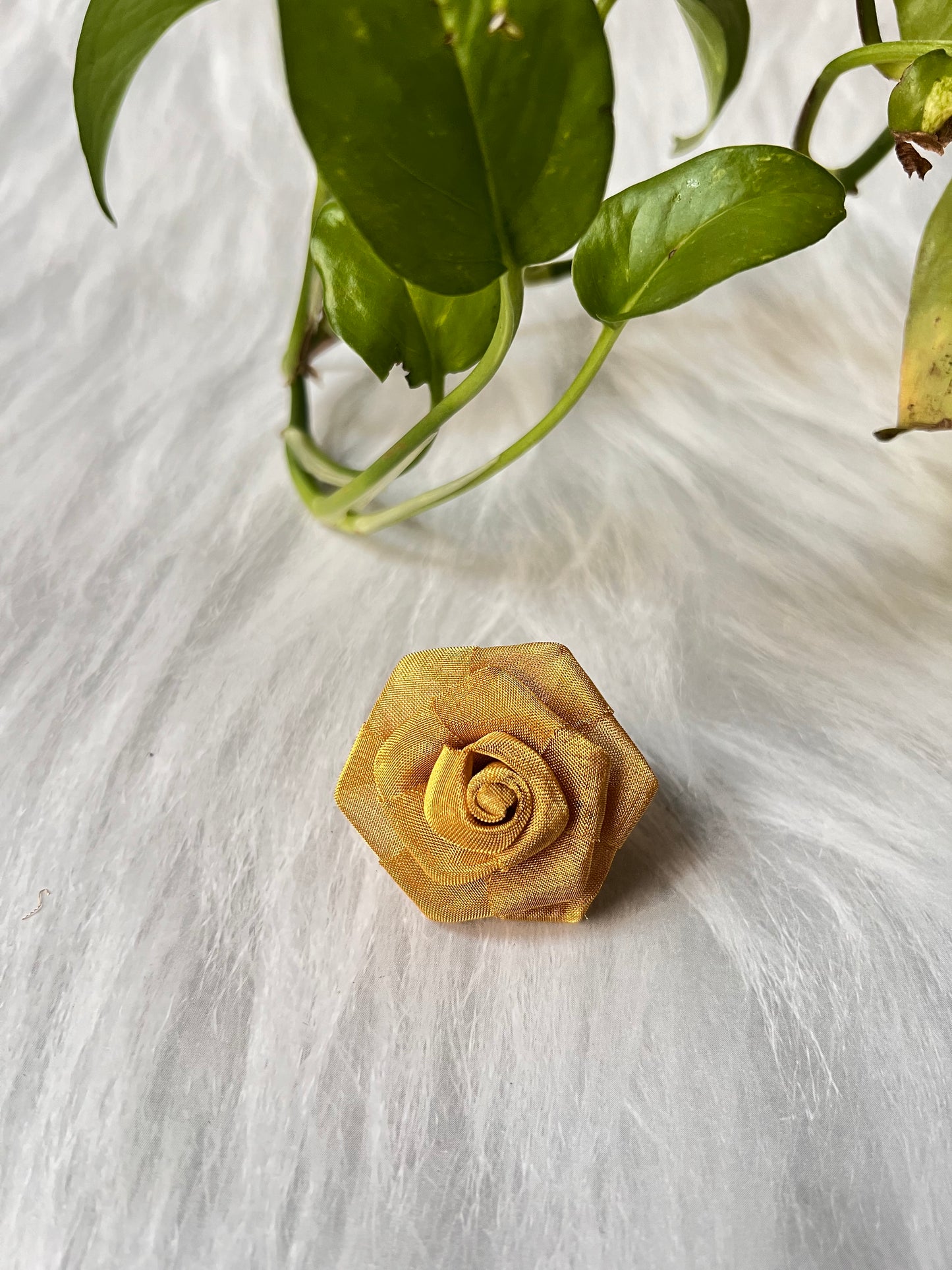 Golden Metal Rose Ring