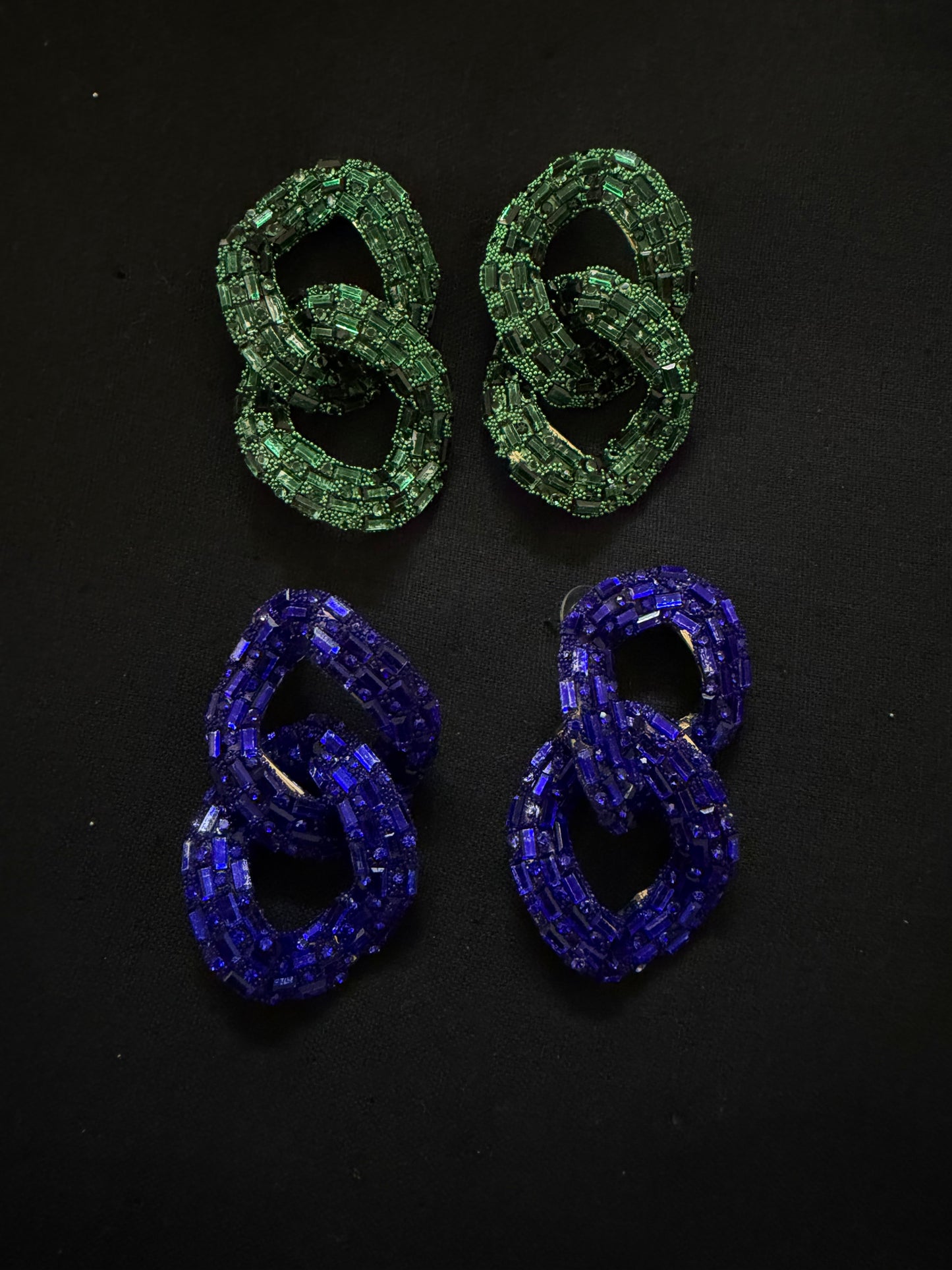 Rhinestone Chain Earrings