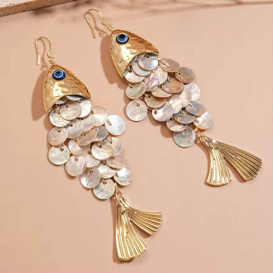 Pearl Fishy Earrings