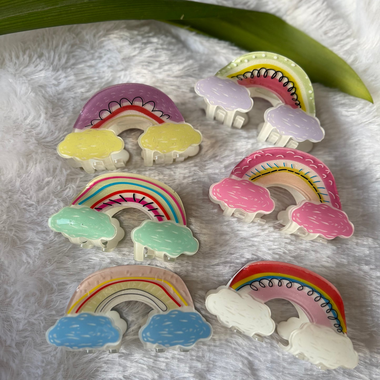 Rainbow Big Claw Clip