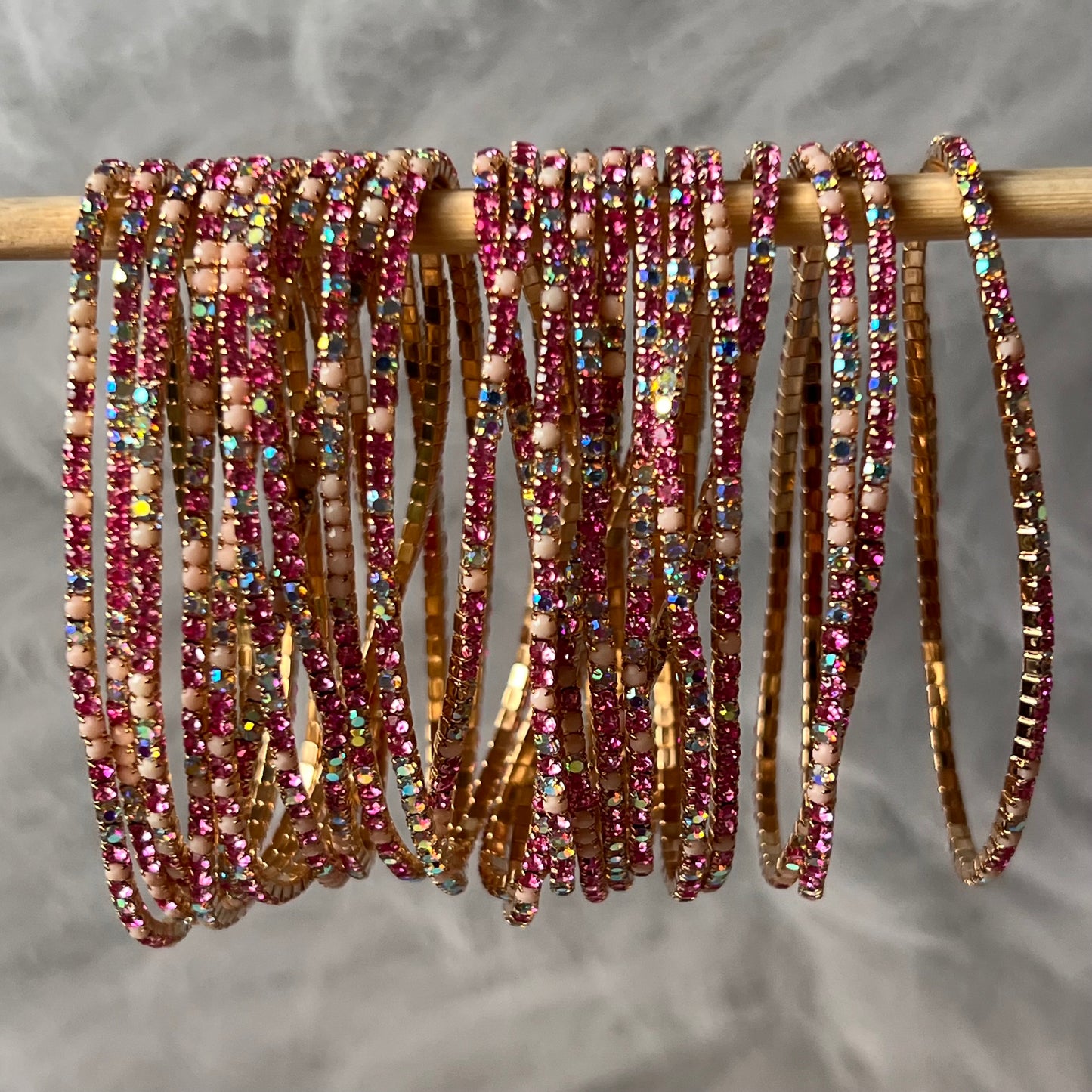 Paris Pink Shimmy Bracelets