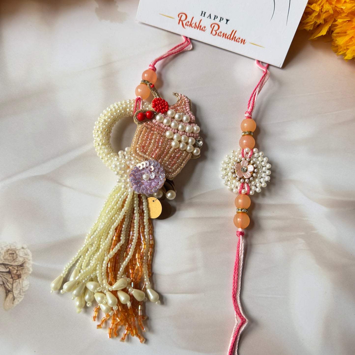 Cupcake Rakhi Set