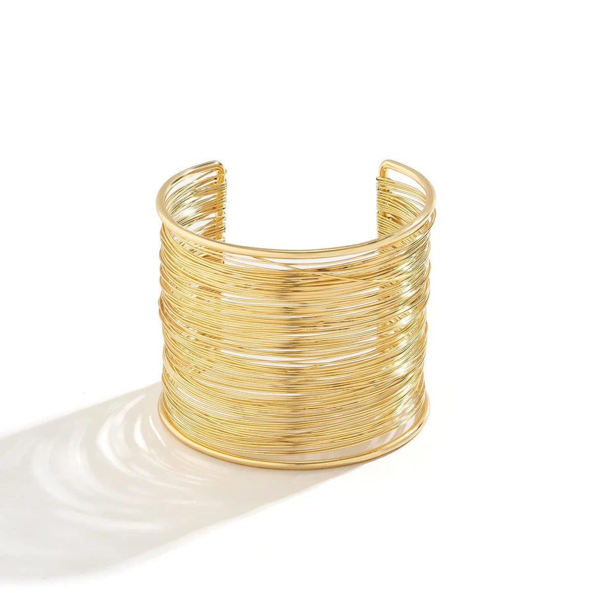 Maze Layered Handcuff - Golden