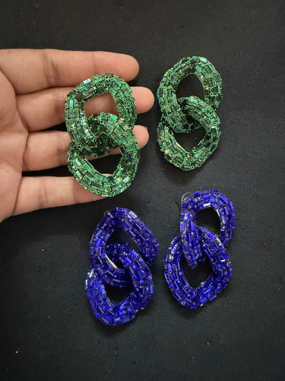 Rhinestone Chain Earrings