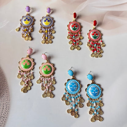 Gulnaar Coin Tassel Earrings
