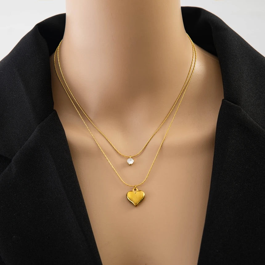 Monica Heart Layer Necklace