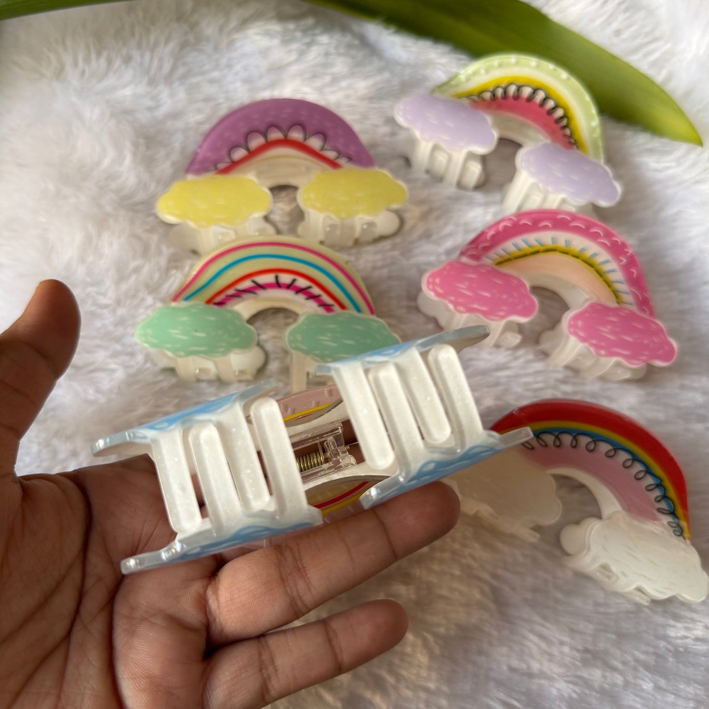 Rainbow Big Claw Clip