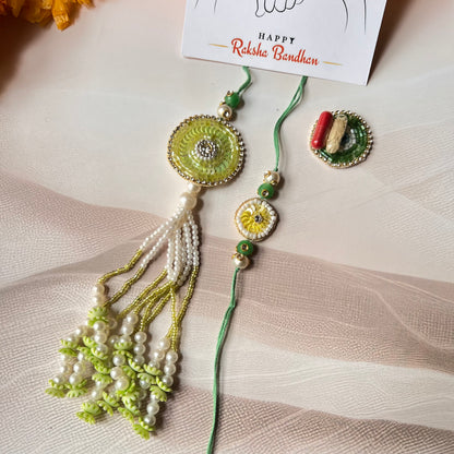 Pyaar Rakhi Set - Green