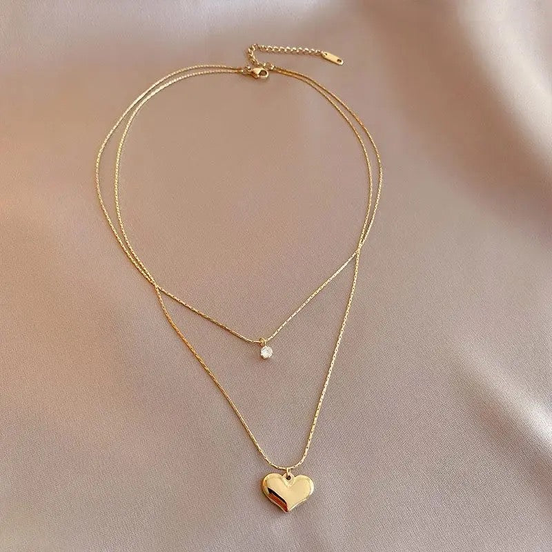 Monica Heart Layer Necklace