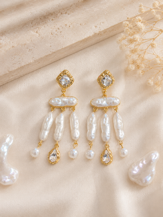 Baroque Pearl Danglers