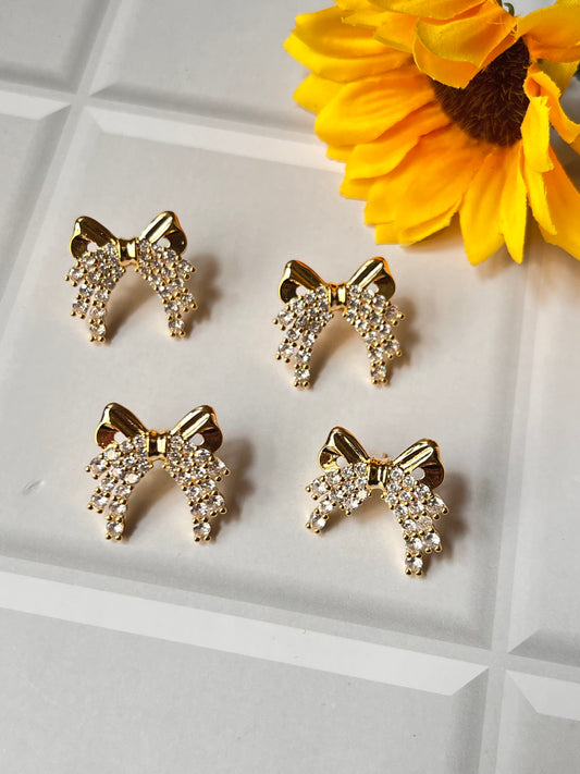 Diamond Bow Studs