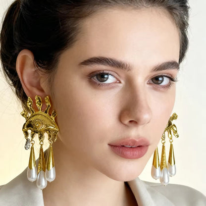 Amber Eye Danglers
