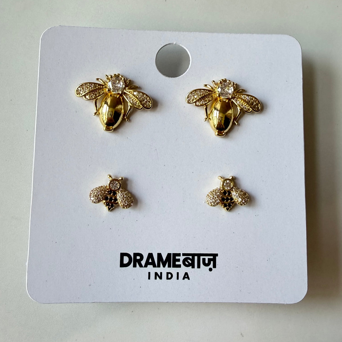 Golden Bee Earrings Set