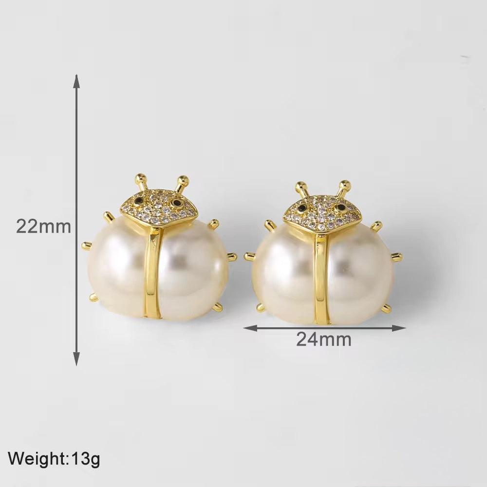 Pearl Bug Studs