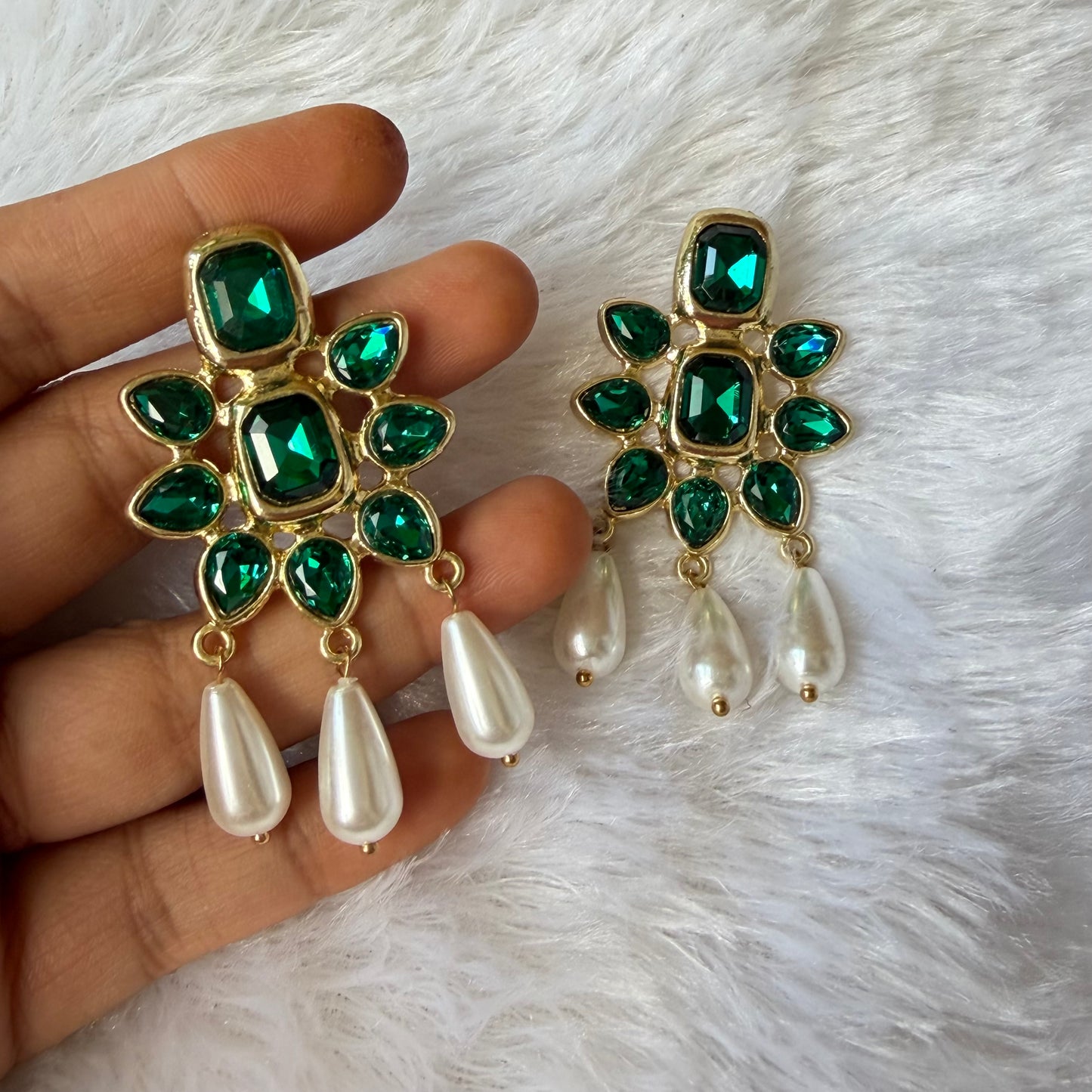 Emerald Green Danglers
