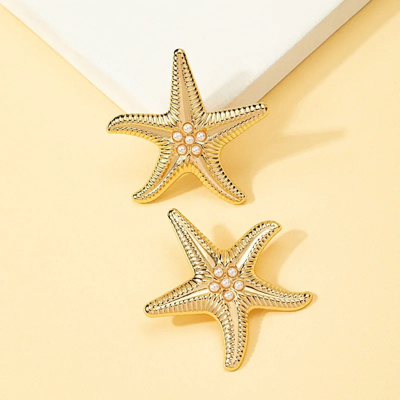 Aqua Star Earrings