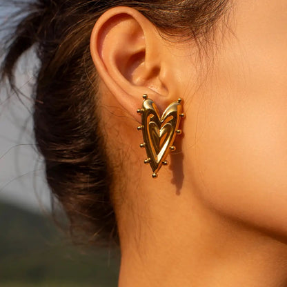 Spark Heart Stud