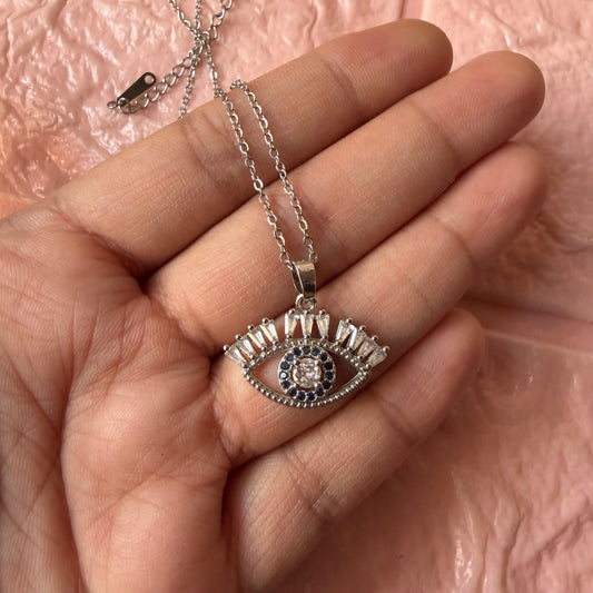 Silver Eye Necklace