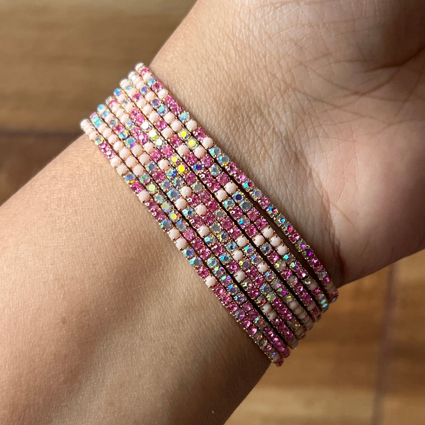 Paris Pink Shimmy Bracelets