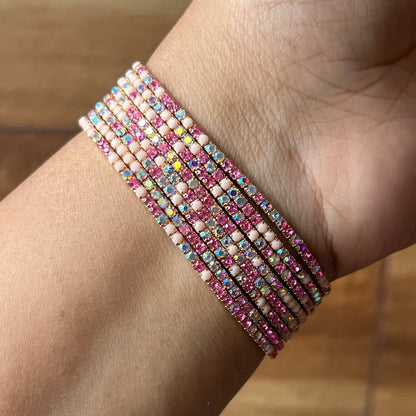 Paris Pink Shimmy Bracelets