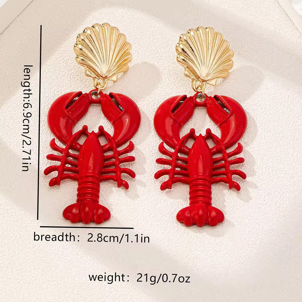 Lobster Charm Earrings