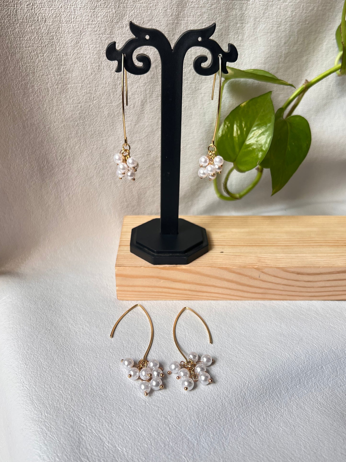 Pearl Cluster Earrings