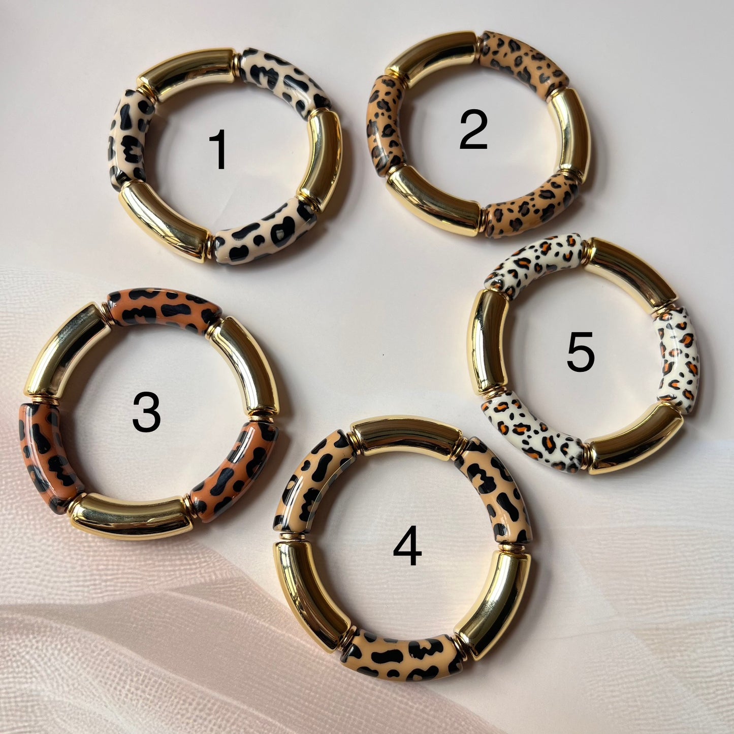 Animal Print Acrylic Bracelets