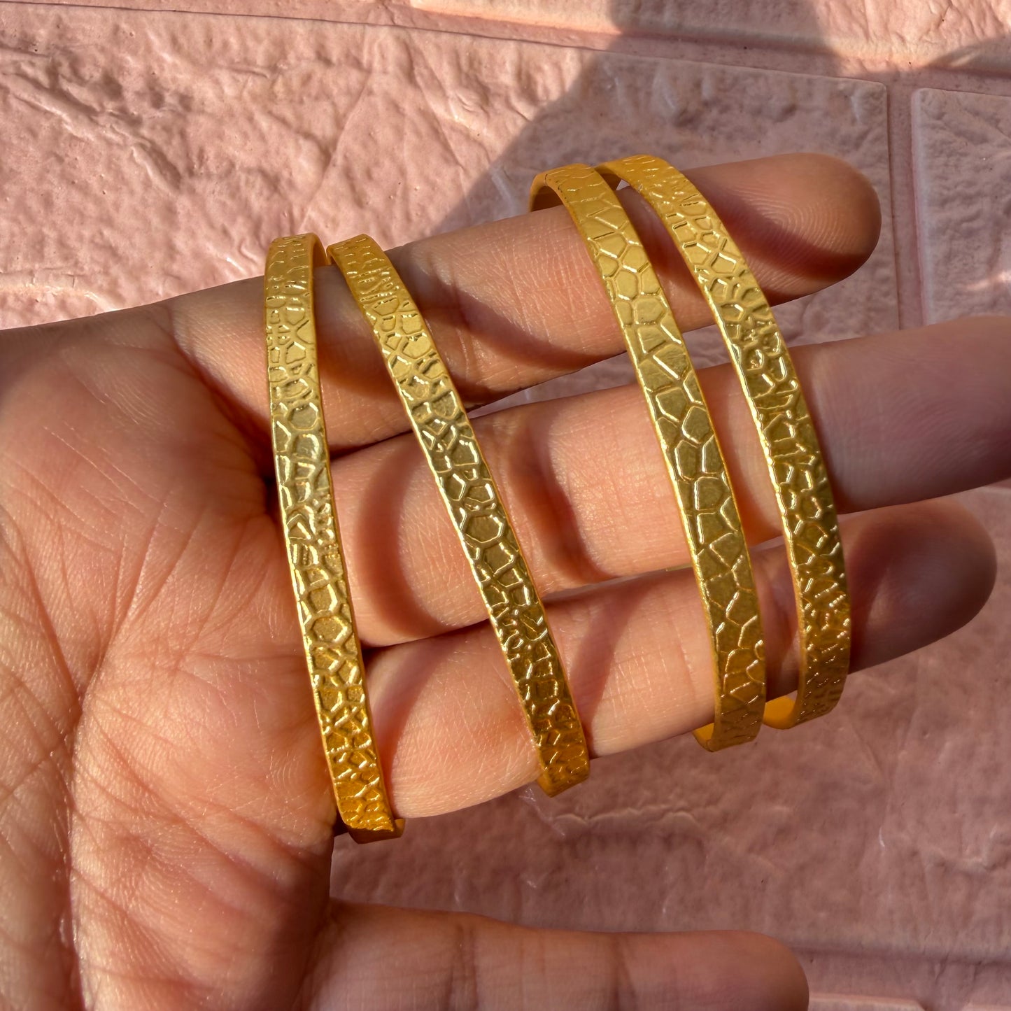 Set of 4 golden Cuffs