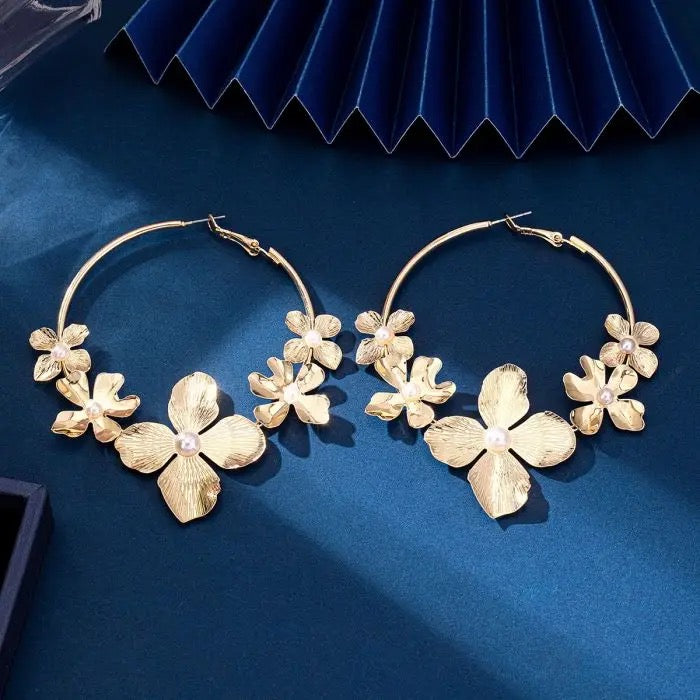 Floral tiara Hoops