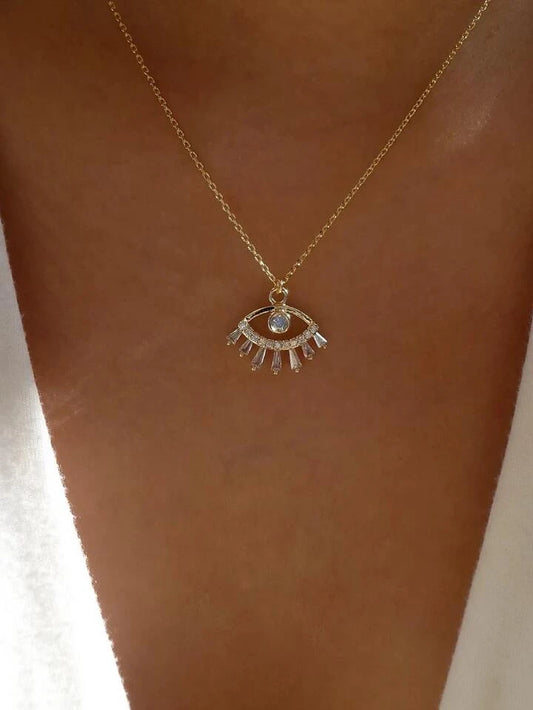 Evil Eye Necklace - Rosegold