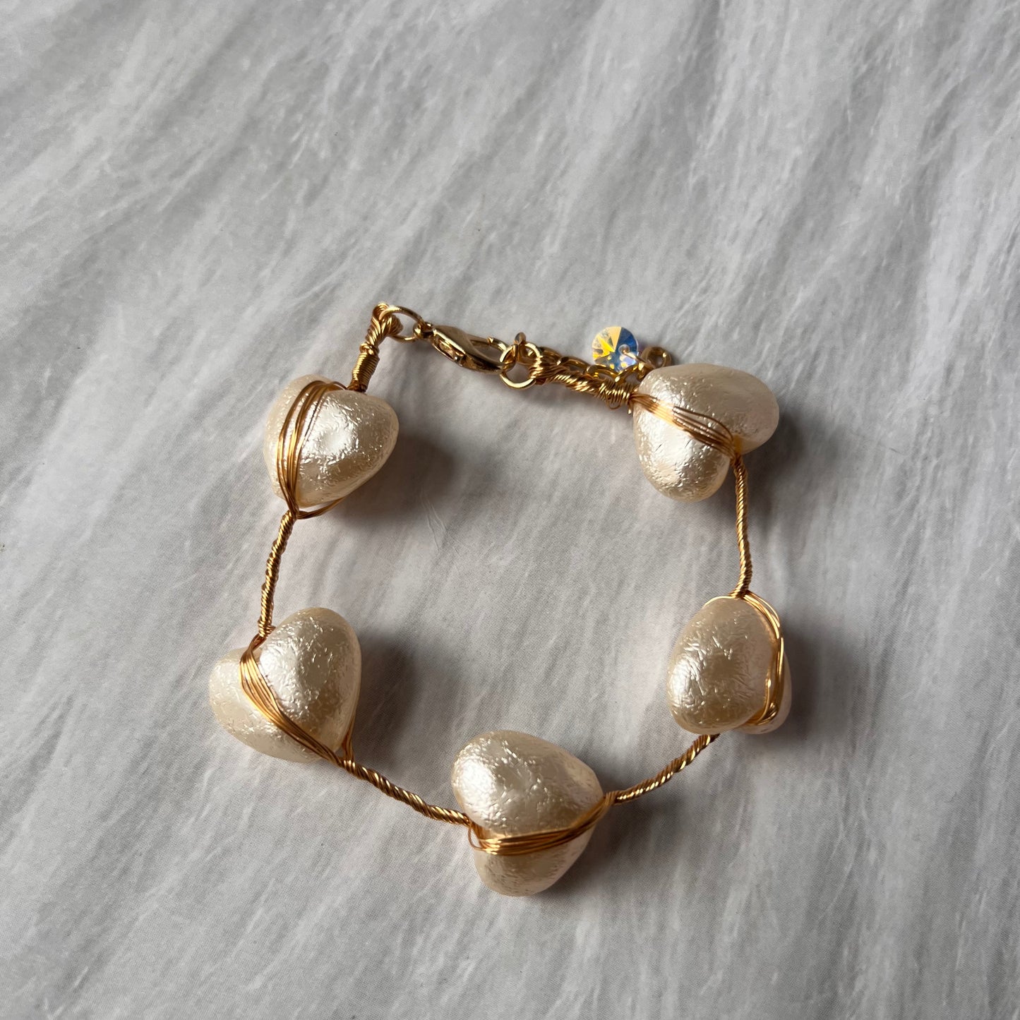 Heart Pearl Bracelet