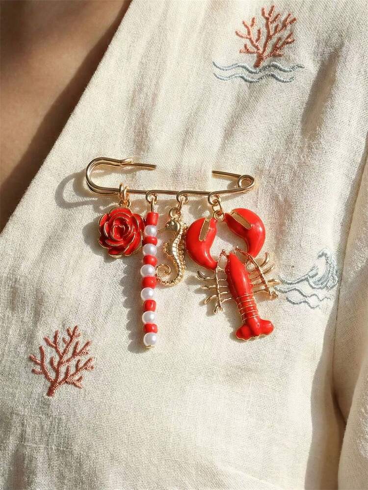 Coastal Chic Lobster Brooch