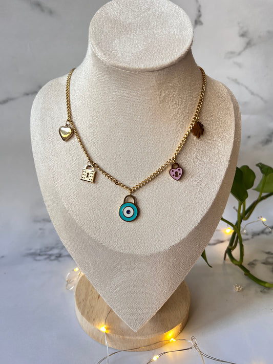 Enamel Charm Necklace
