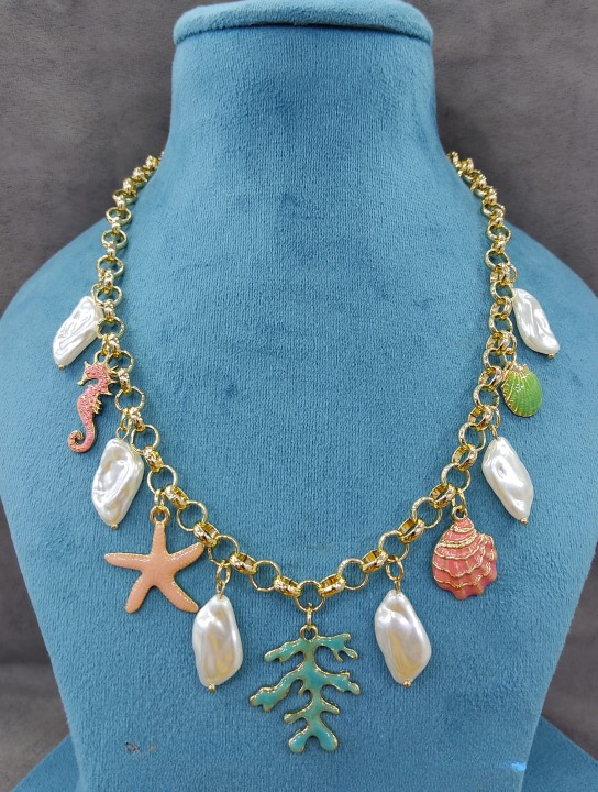 Shell Party Charm Necklace