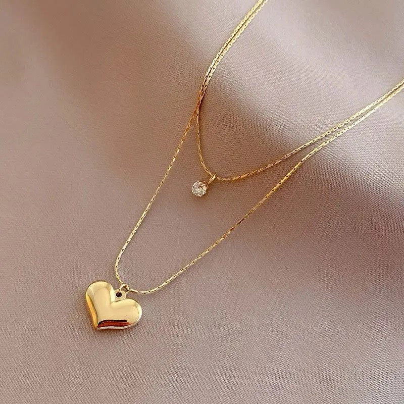 Monica Heart Layer Necklace