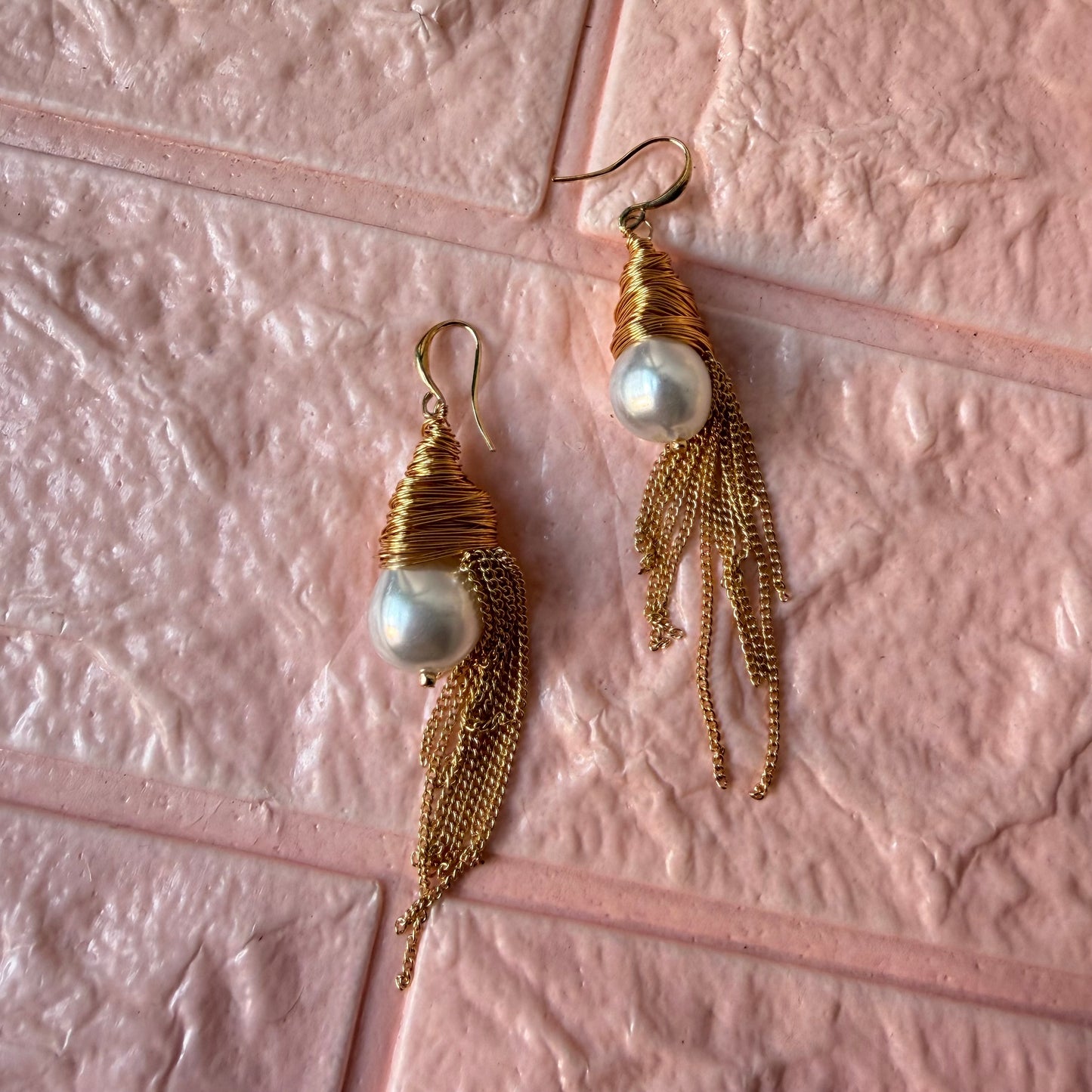 Pearl Tassel Earrings