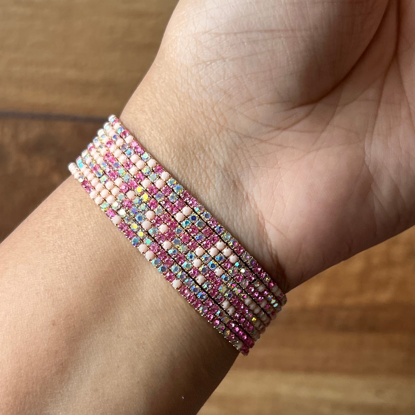 Paris Pink Shimmy Bracelets