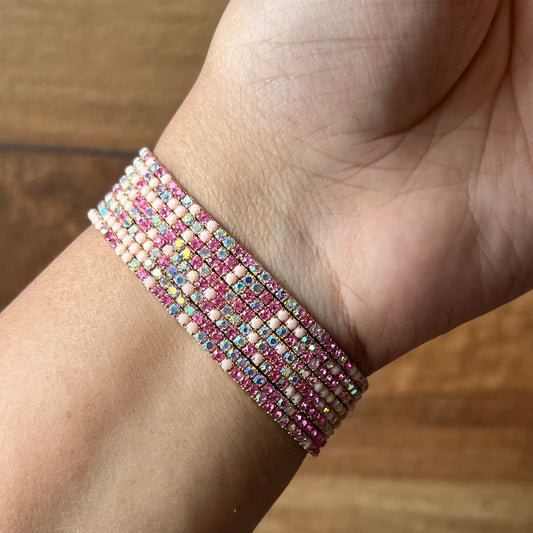 Paris Pink Shimmy Bracelets