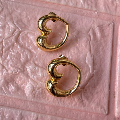 Twisty Heart Studs
