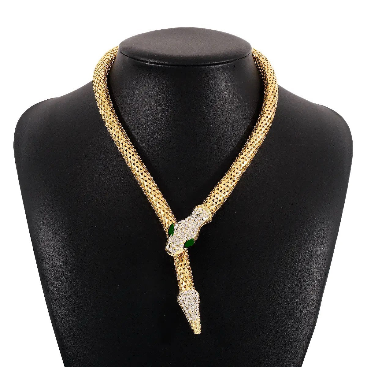 Green Eyed Serpent Necklace