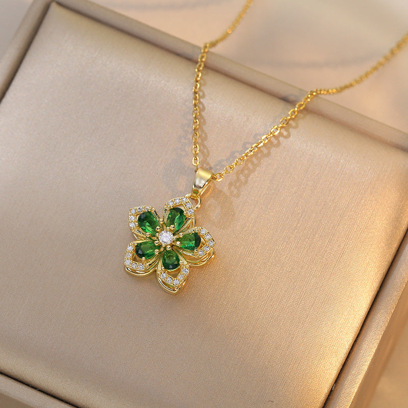 Emerald Floral Necklace