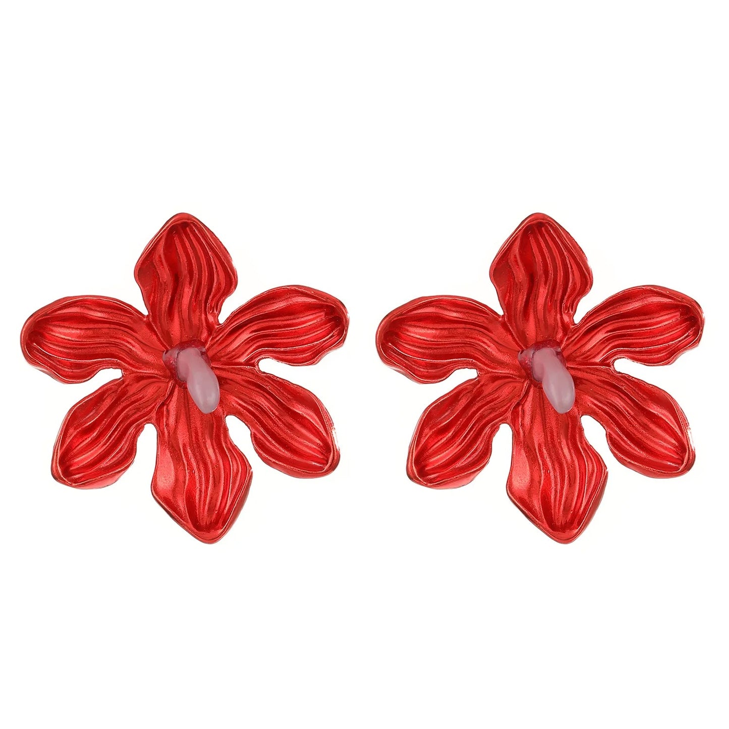 Red Cosmos Studs