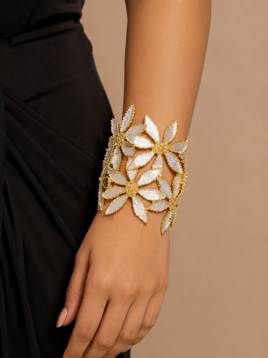 White Bloom Cuff