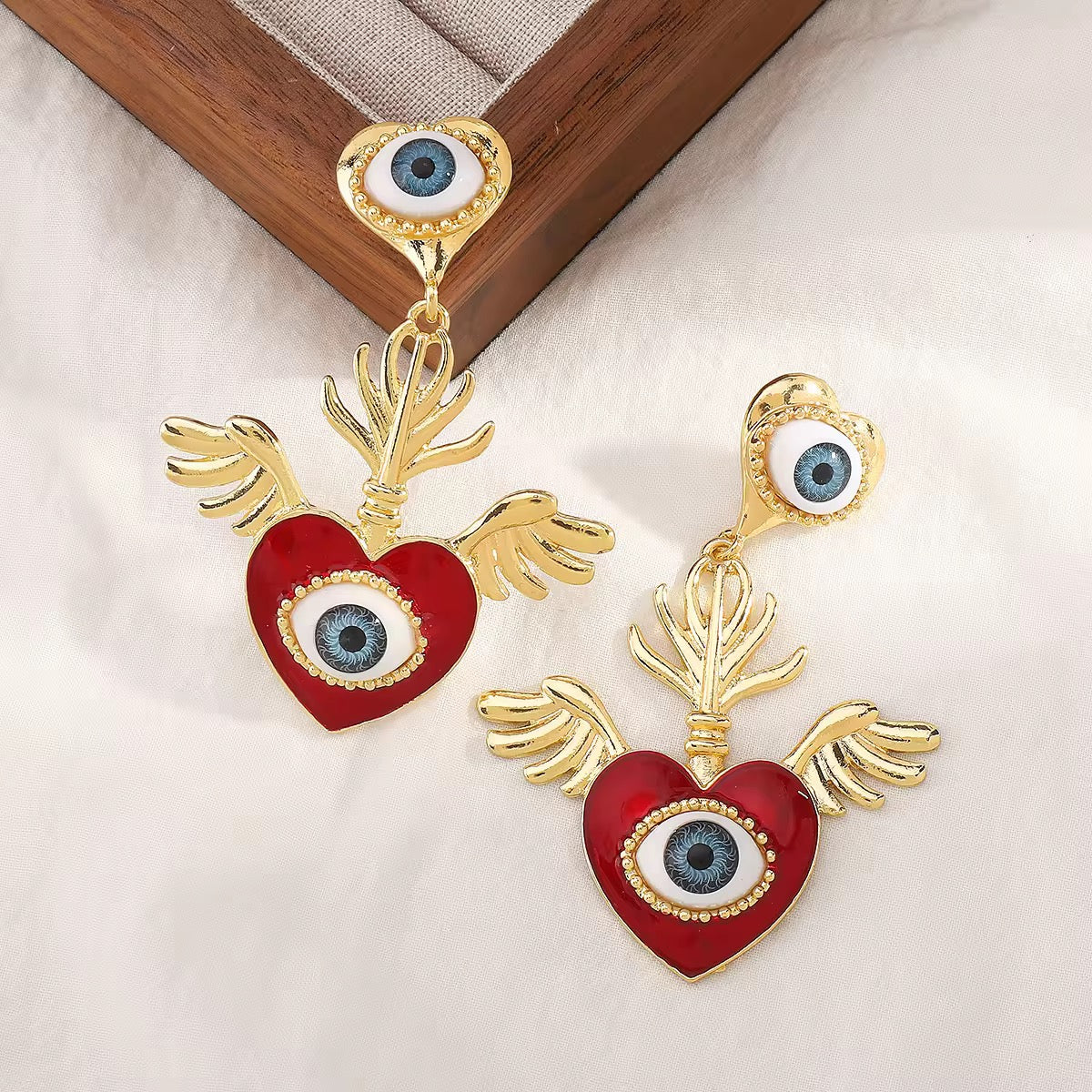 Heart Eye Earrings