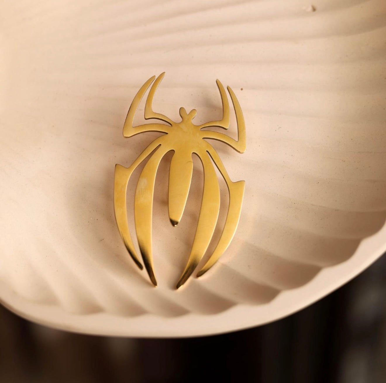 Golden Spider Brooch