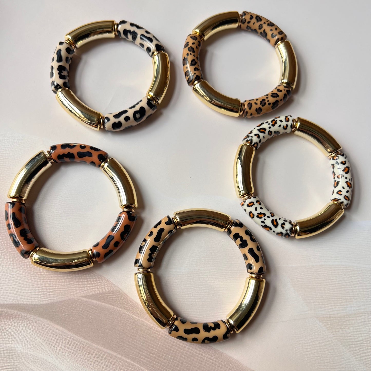 Animal Print Acrylic Bracelets